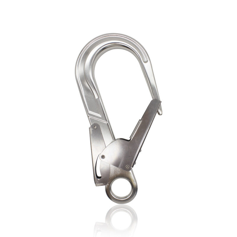 Aluminum alloy big hook anti-fall insurance safety hook high-altitude operation protection equipment hanging buckle quick-hanging connector (1)