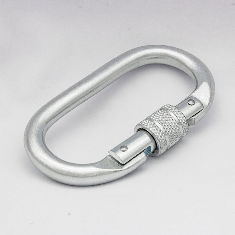 Camping Climbing Rescue 25KN Safety Forged Steel Oval Carabiner (1)