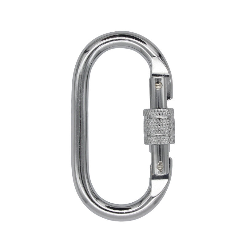 Camping Climbing Rescue 25KN Safety Forged Steel Oval Carabiner (10)