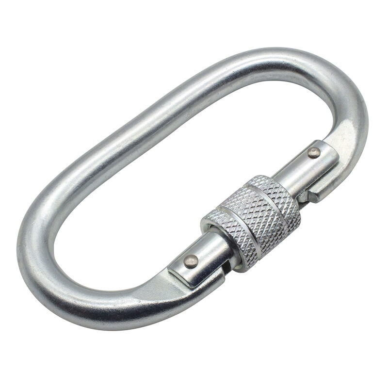 Camping Climbing Rescue 25KN Safety Forged Steel Oval Carabiner (8)