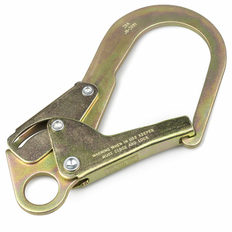 Self-locking large opening hook steel pipe safety hook double hook (3)