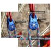 Professional Fixed Pulley Cable Trolley Pulley with Ball Bearing Climbing Caving Aloft Work Rescue