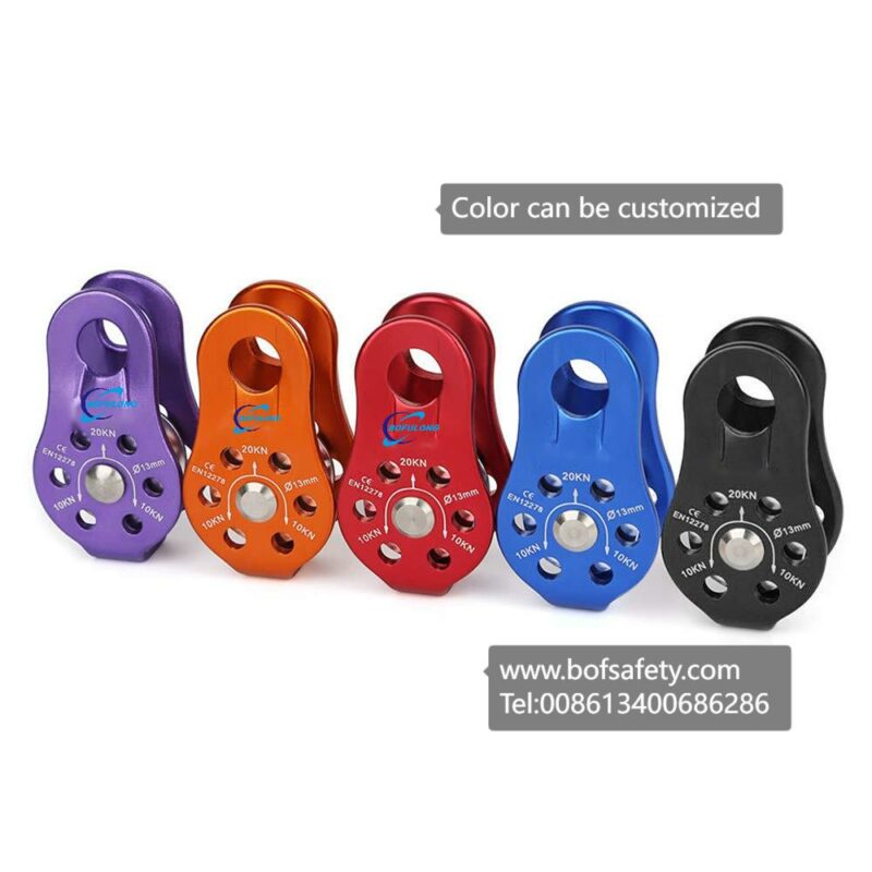 Professional Fixed Pulley Cable Trolley Pulley with Ball Bearing Climbing Caving Aloft Work Rescue
